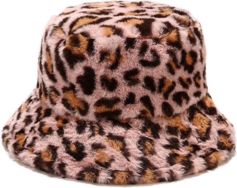 Dirholl Women's Winter Faux Fur Fuzzy Warm Bucket Hat - Image 1